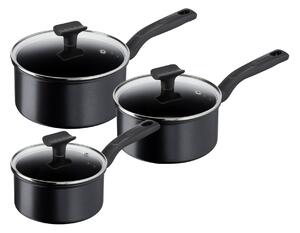 Tefal Total Non-Stick 3 Piece Pan Set Black