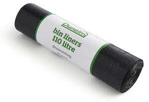 Pack of 20 110 Litre Draw String Bin Liners Black