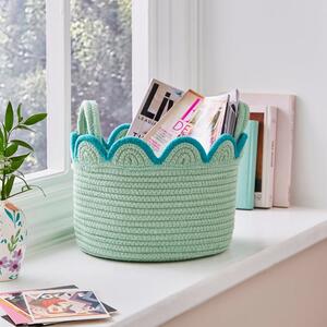 Small Scalloped Rope Basket