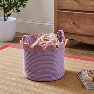 Large Scalloped Rope Basket