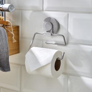 Wire Suction Toilet Roll Holder Grey