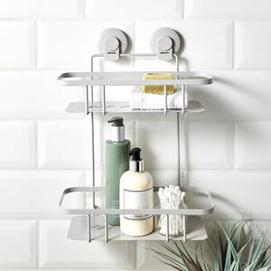 2 Tier Wire Suction Caddy Grey