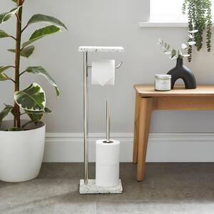 Terrazzo Natural Toilet Butler With Shelf Natural