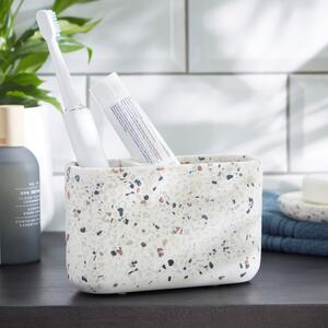 Terrazzo Natural Double Toothbrush Holder Natural