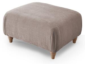 Rupert Pillow Back Sofa Footstool | Grey, Green, Blue, Gold Upholstered Fabric Foot Rest, Pouffe for Living Room or Bedroom | Roseland Stores UK