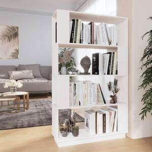 Book Cabinet/Room Divider White 80x25x132 cm Solid Wood Pine