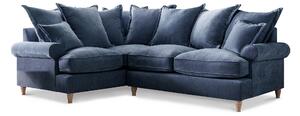 Comfy Riley Pillow Back Chenille 4 Seater Large Corner Sofa | Modern Grey Green Gold Blue Living Room Settee Upholstered Fabric Couch | Roseland UK