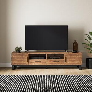 Freddie Extra Wide Tv Unit for Tvs Up To 70 Rustic Oak Effect