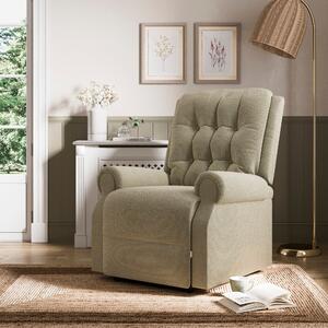 Catherine Button Back Rise and Recline Chair, Tonal Chenille Sage