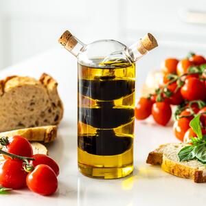 World Foods Dual Oil & Balsamic Glass Drizzler Clear