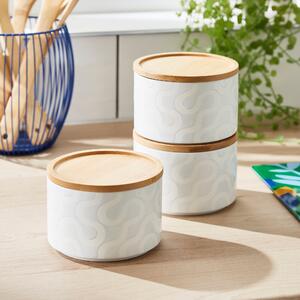 Elements Wigley Stacking Canisters White