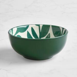 Elements Silhouette Green Stoneware Dip Bowl Green