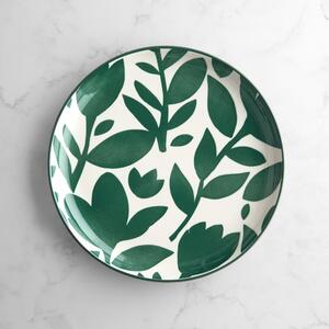 Elements Silhouette Green Stoneware Side Plate Green
