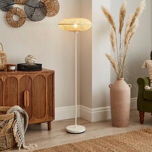 Lise Bamboo Uplighter Floor Lamp Natural