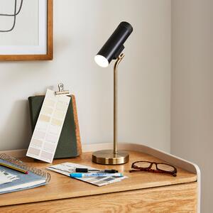 Leo Tubular Rechargeable Touch Dimmable Table Lamp Black