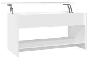 809647 Coffee Table White 102x50x52,5 cm Engineered Wood