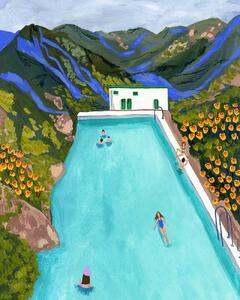 Illustration Hotsprings, Sarah Gesek, (30 x 40 cm)