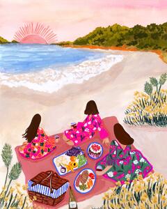 Illustration Beach Picnic, Sarah Gesek, (30 x 40 cm)
