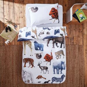 Mammals Duvet Cover and Pillowcase Set Natural