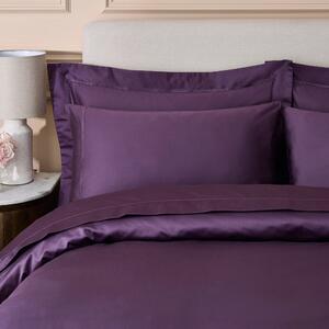 Dorma Egyptian Cotton Sateen 800 Thread Count Standard Pillowcase Damson (Purple)