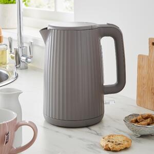 Textured Ribbed Plastic Kettle 1.7L Grey