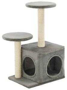 Cat Tree with Sisal Scratching Posts 60 cm Grey