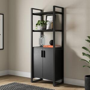 Freddie Bookcase Black Wood