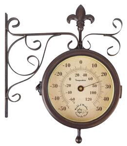 Esschert Design Station Clock with Thermometer TF005