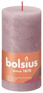 Bolsius Rustic Pillar Candles Shine 4 pcs 130x68 mm Ash Rose