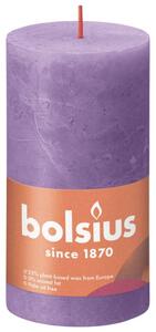 Bolsius Rustic Pillar Candles Shine 4 pcs 130x68 mm Vibrant Violet