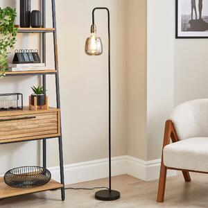 Augustus Exposed Bulb Floor Lamp Smoke