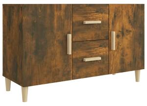 Sideboard Smoked Oak 100x36x60 cm Engineered Wood