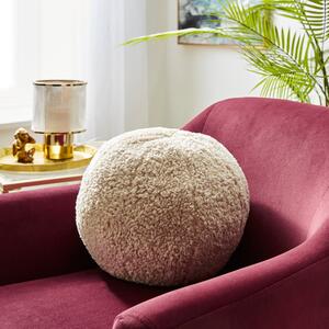 Luxe Boucle Ball Filled Cushion Cream
