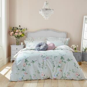 Lilla Botanical Cotton Duvet Cover and Pillowcase Set Green