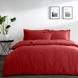 Pure Cotton Red Plain Dye Duvet Cover Red