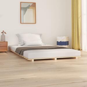 Bed Frame 135x190 cm Double Solid Wood Pine