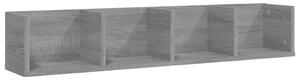 CD Wall Shelf Grey Sonoma 100x18x18 cm Engineered Wood