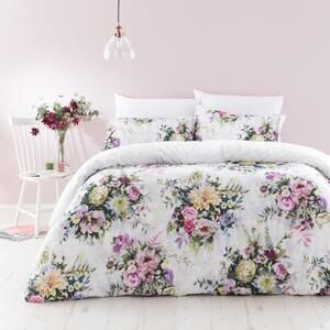 Kinsley Floral Cotton Duvet Cover and Pillowcase Set Pink/Green