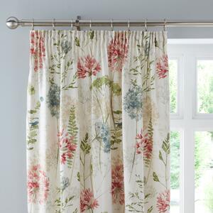 Country Meadow Pencil Pleat Curtains Natural