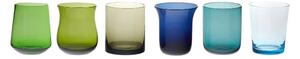 DISEGUALE SET 6 LIQUEURS GLASSES MIXED SHAPES - Blue/Green