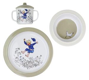 Rätt Start Emil i Lönneberga children's tableware 3 pieces White-blue