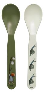 Rätt Start Elsa Beskow Tomtebobarnen spoon 2-pack Green-white