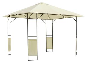 Outsunny 3 x 3 Meters Patio Garden Metal Gazebo Marquee Steel Frame with Canopy Awning Tent Water Resistant Cream