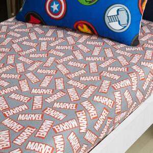 Marvel Fitted Sheet Red/Blue/White