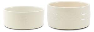 Scruffs Set of 2 Large Icon Dog Bowls Cream