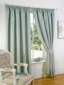 Sicily Lined Ready Made Pencil Pleat Curtains Duck Egg Blue