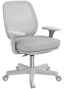 Vinsetto Office Chair, Breathable Mesh Swivel Desk Chair with Adjustable Height and 360° Swivel Security Wheels for Home Office, Study, Grey