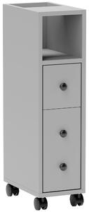 Kleankin Slimline Bathroom Storage Cabinet - Grey