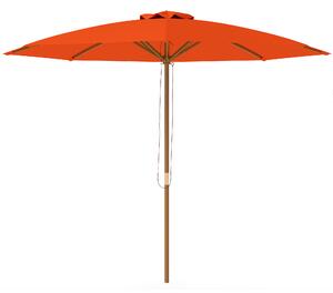 Outsunny 3(m) Wooden Patio Umbrella - Orange
