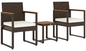 Outsunny Three-Piece Rattan Chair Set - White